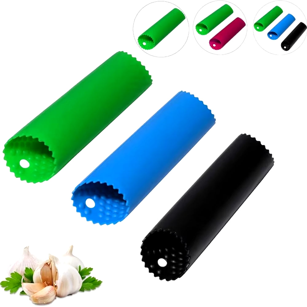 Garlic Peeler Skin Remover Roller Keeper,Easy Quick to Peeled Garlic Cloves with Silicone Tube Roller Garlic Peeling