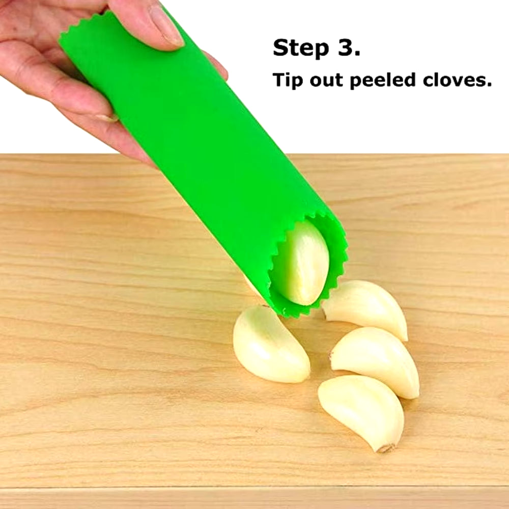 Garlic Peeler Skin Remover Roller Keeper,Easy Quick to Peeled Garlic Cloves with Silicone Tube Roller Garlic Peeling